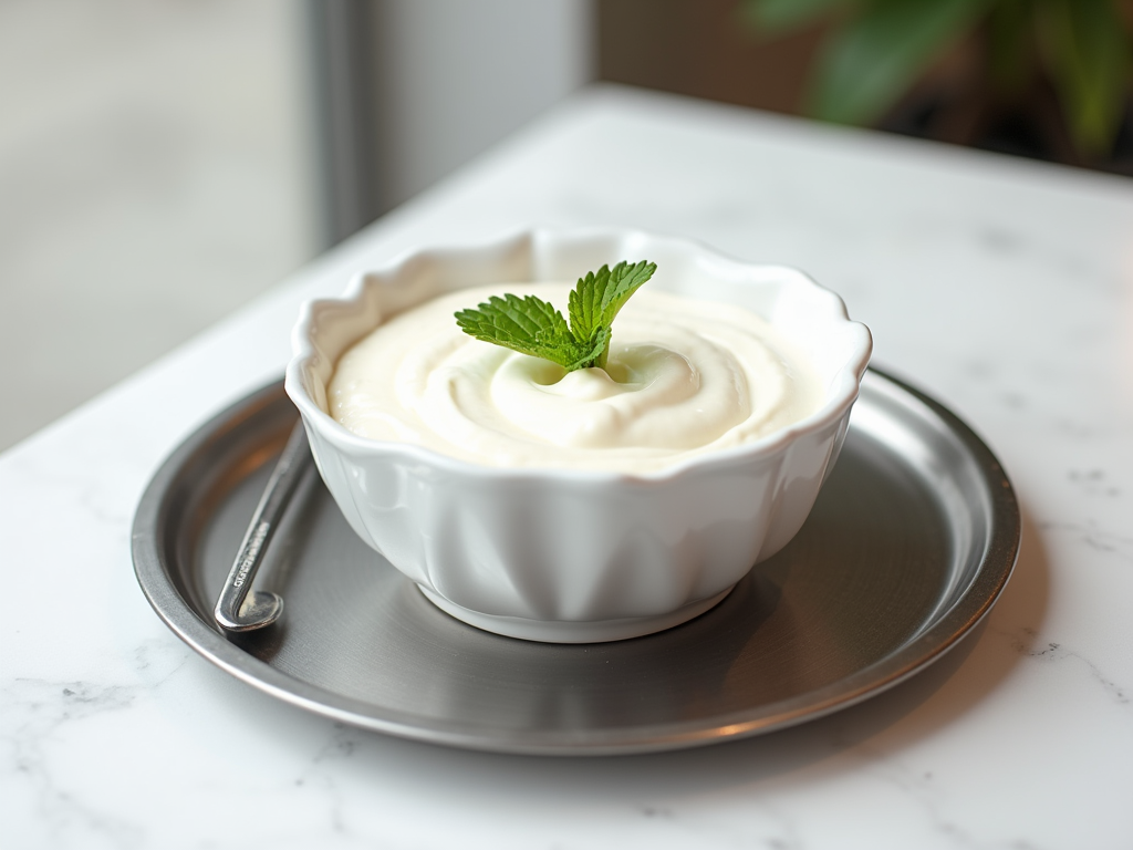 Bowl of thick, creamy Greek yogurt